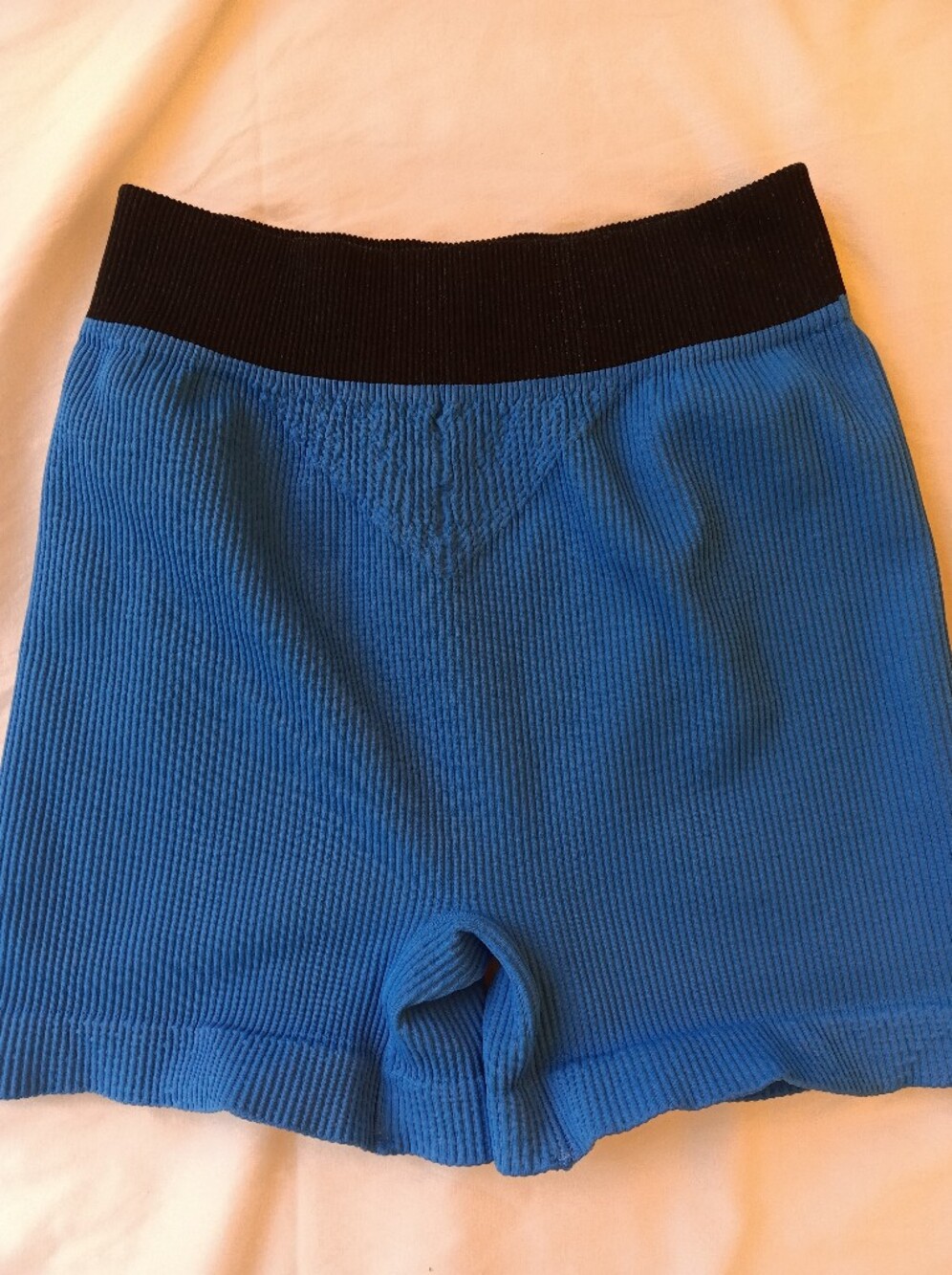 Free People movement happiness runs shorts blue ribbed athletic shorts seamless - Picture 4 of 4